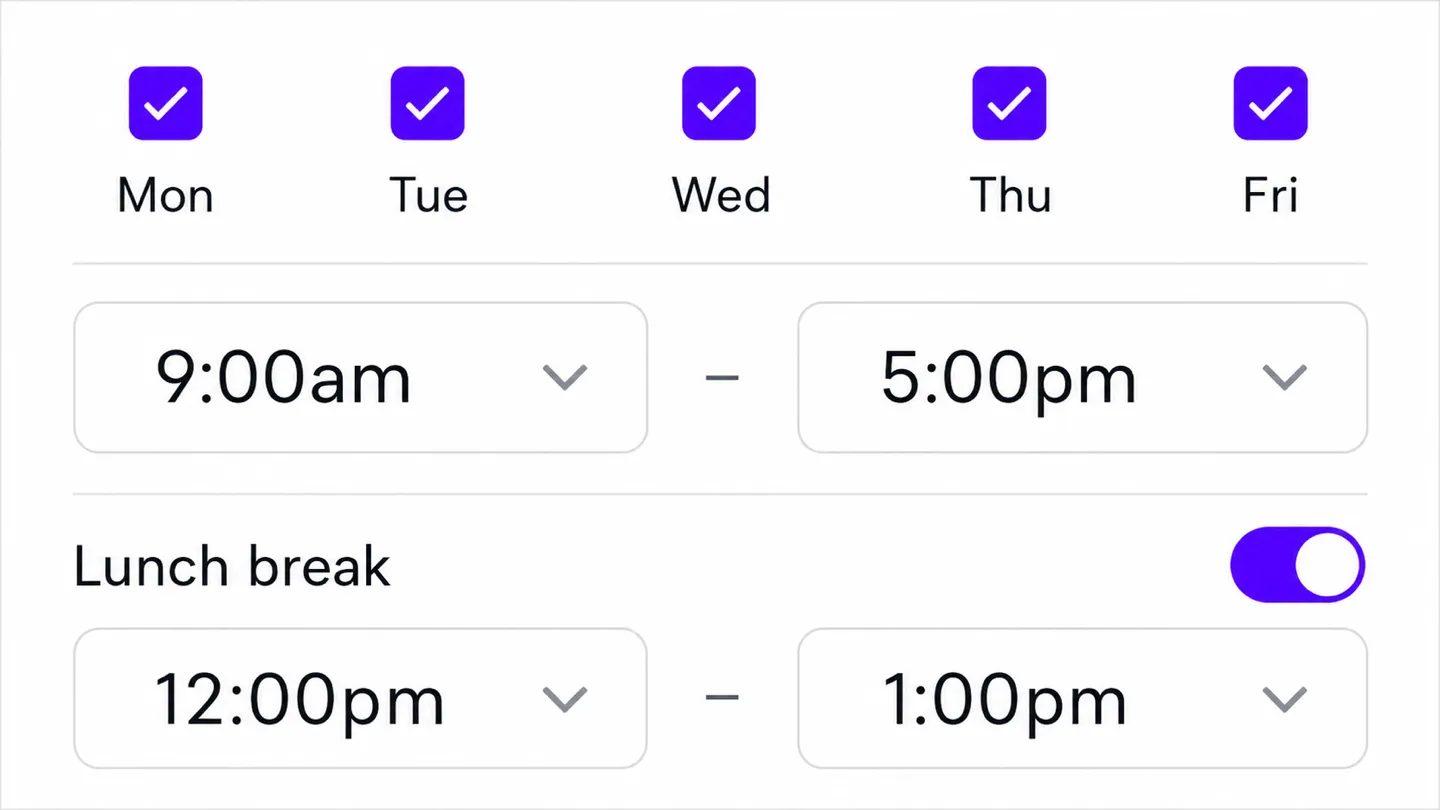 2. Set your Work Hours